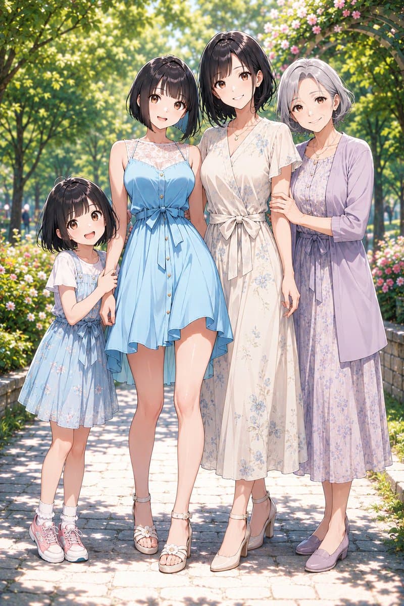 Four-Generation Family Portrait Prompt preview image 3