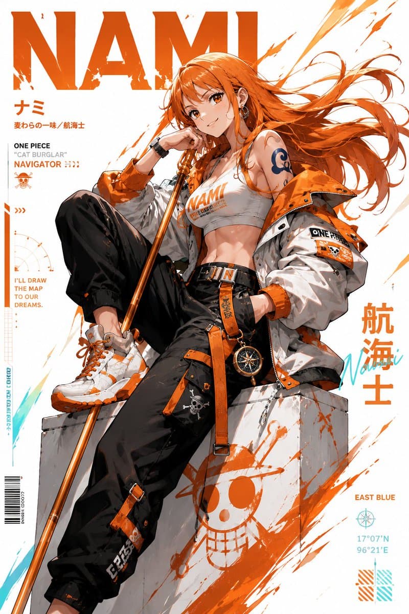Stylized Anime Streetwear Poster preview image 2