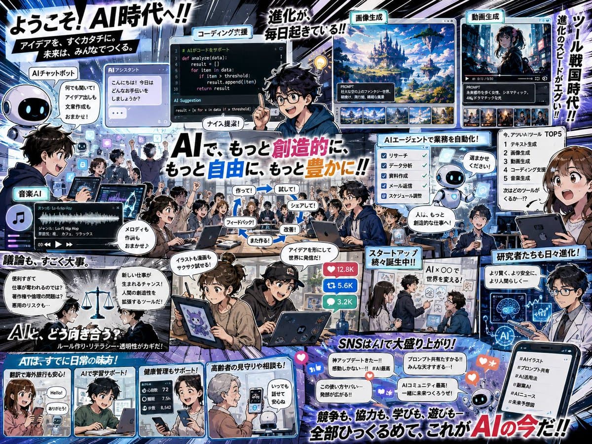 Dense Anime AI Era Poster preview image 1