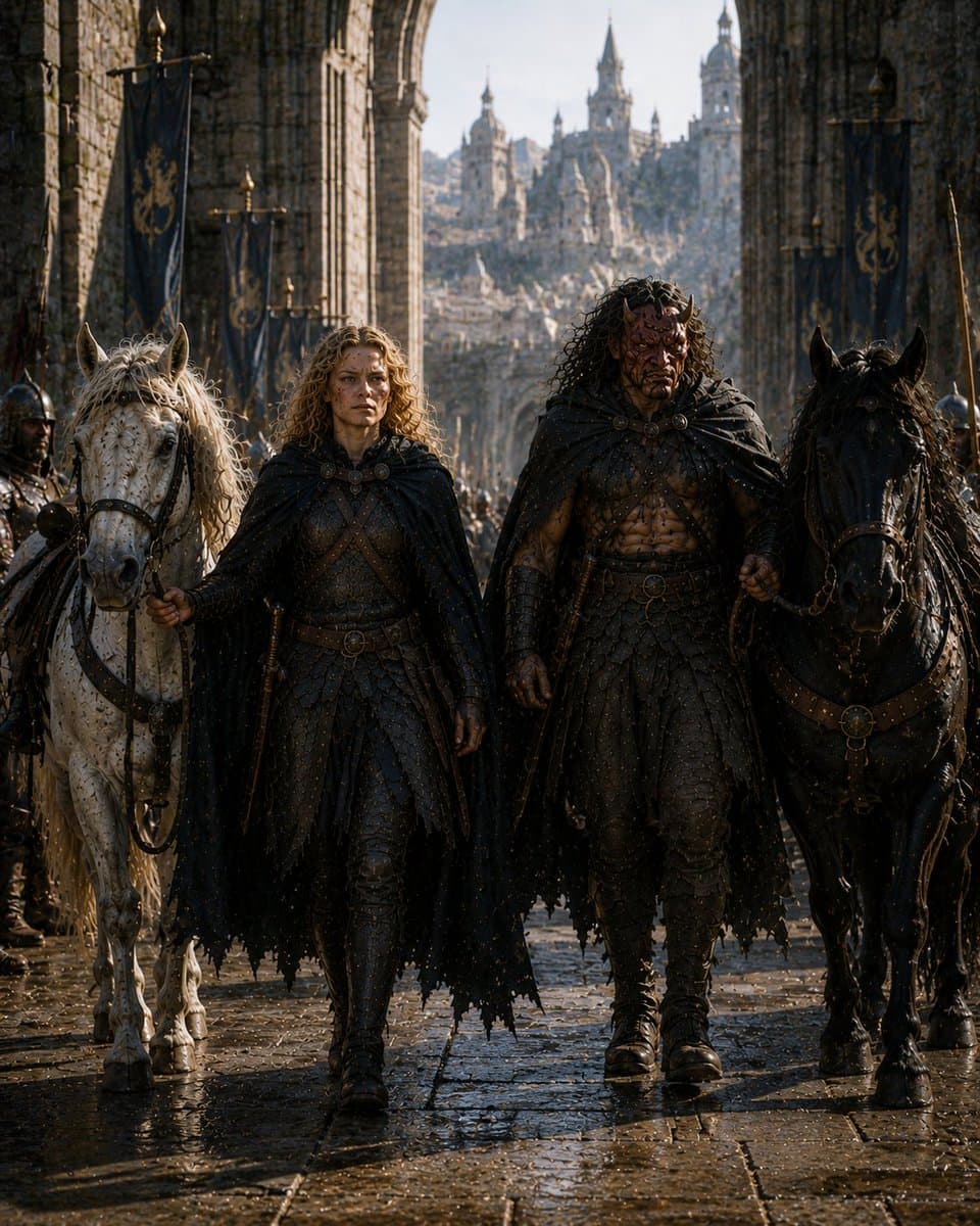 Barbarian Fantasy City Gate Procession preview image 1
