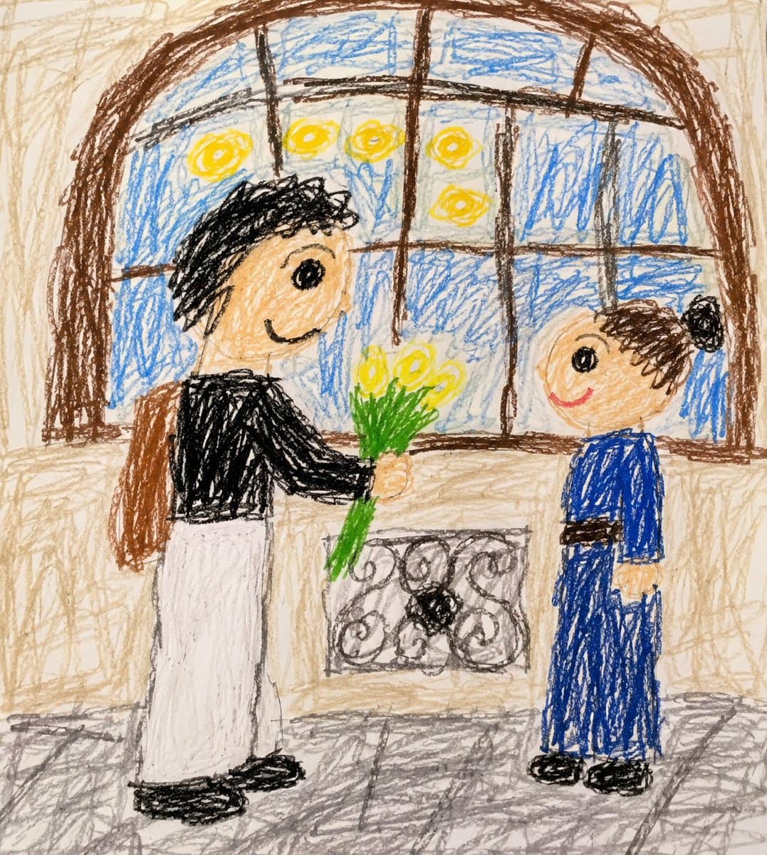 Toddler Crayon Drawing Transformation preview image 1
