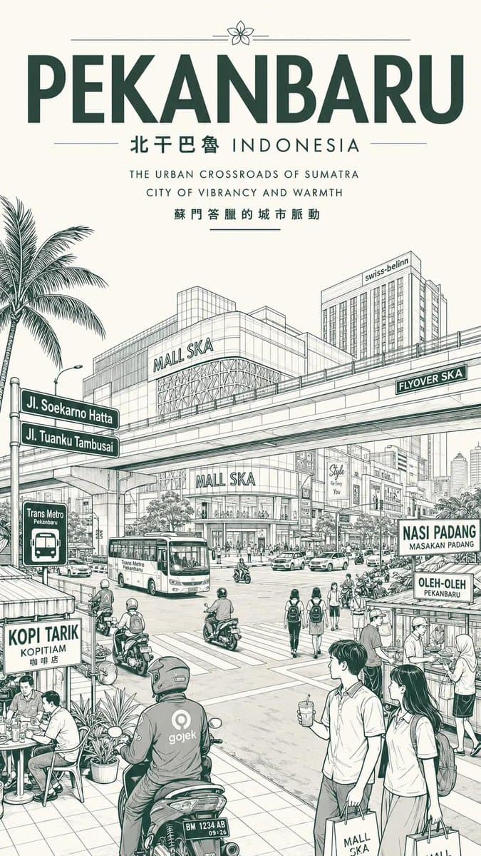 Vintage Monochrome City Travel Poster preview image 2
