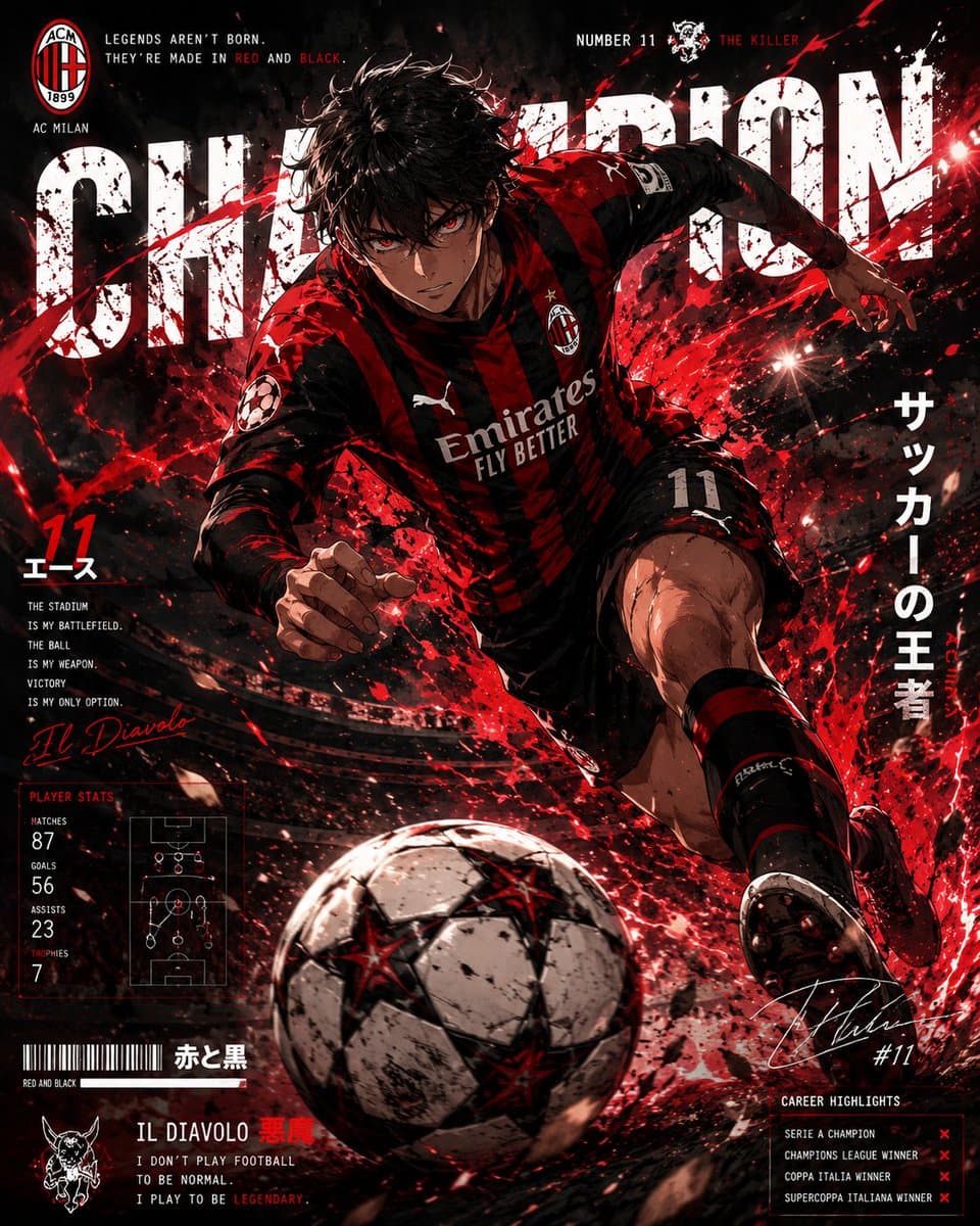 Anime Football Champion Collector Poster preview image 1