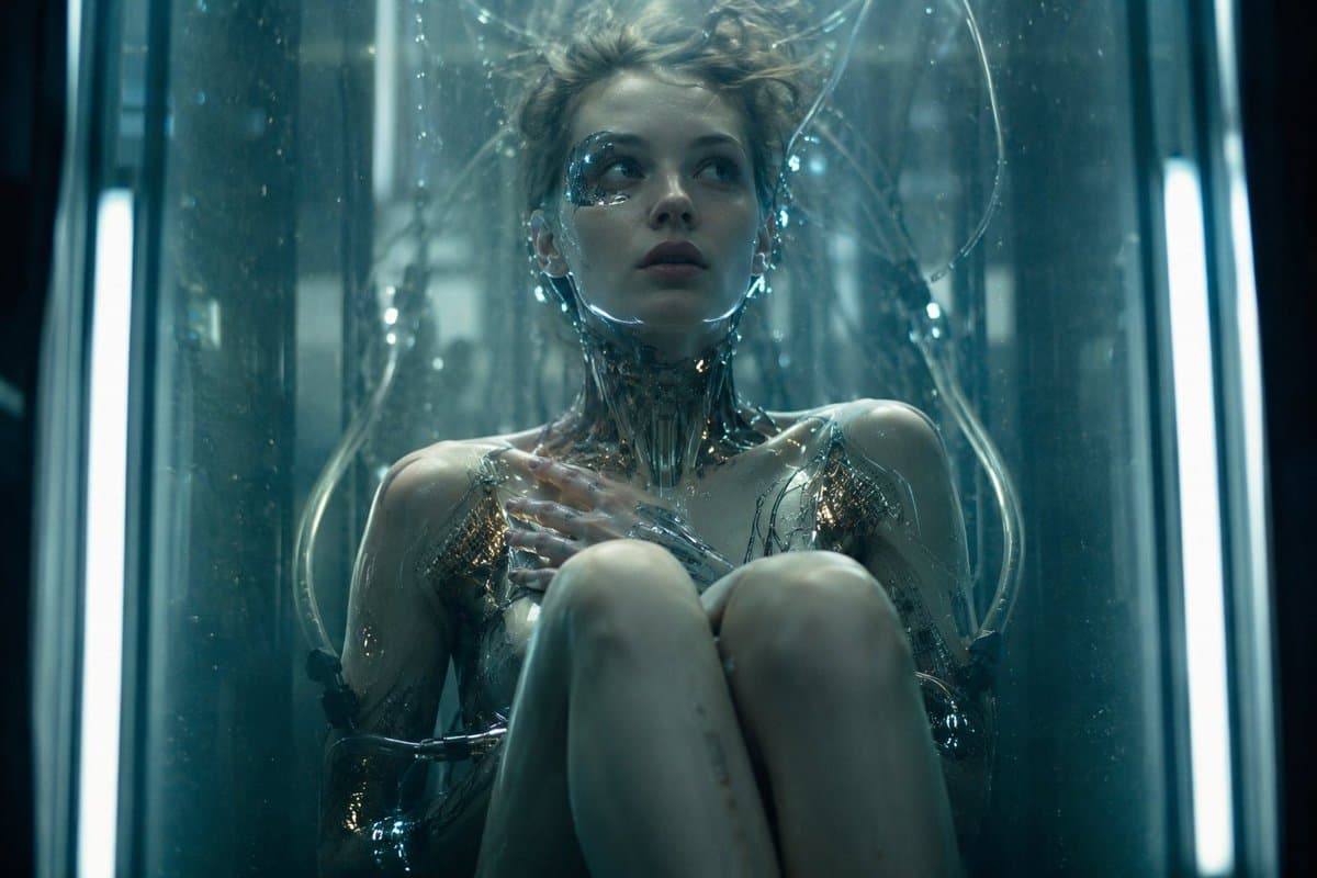 Cybernetic Woman in Cryo Tank preview image 3