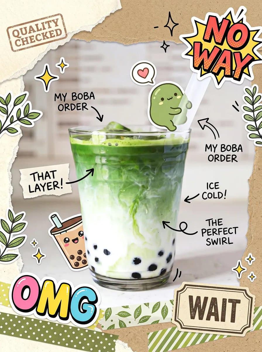 Kawaii Cafe Food Scrapbook Poster preview image 2