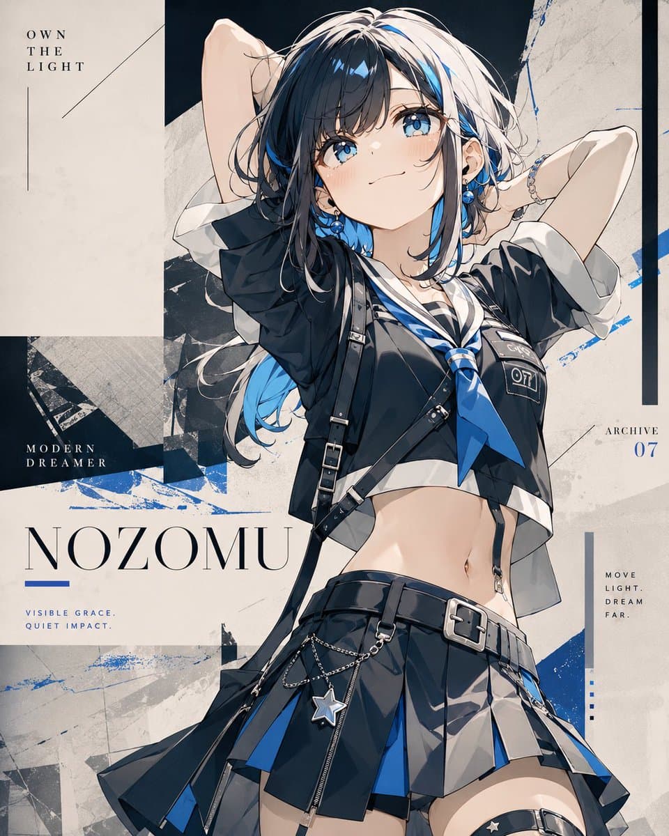 Anime Fashion Poster Nozomu preview image 1