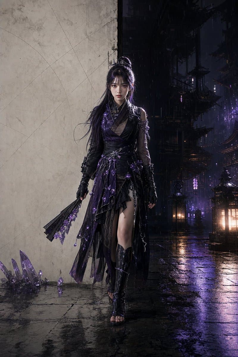 Rainy Violet Assassin Portrait preview image 1