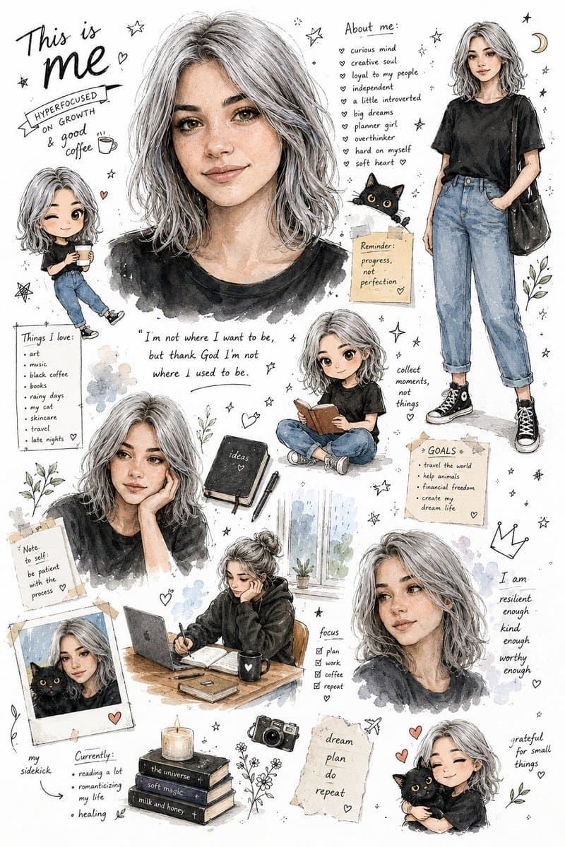 Illustrated Personal Sketchbook Infographic preview image 1