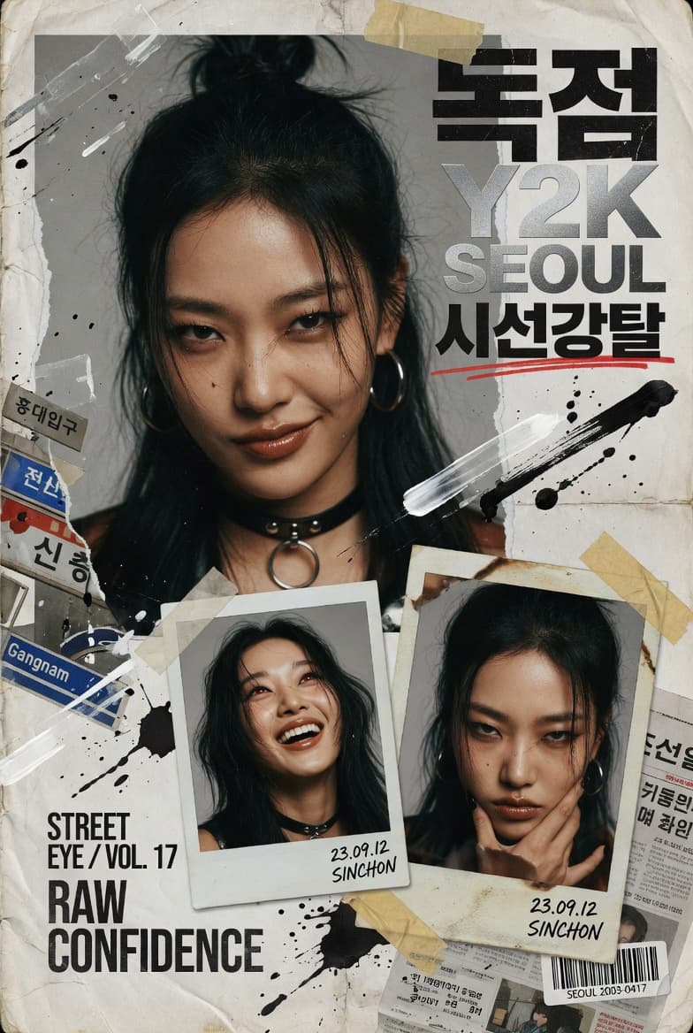 Y2K Korean Street Editorial Collage preview image 1