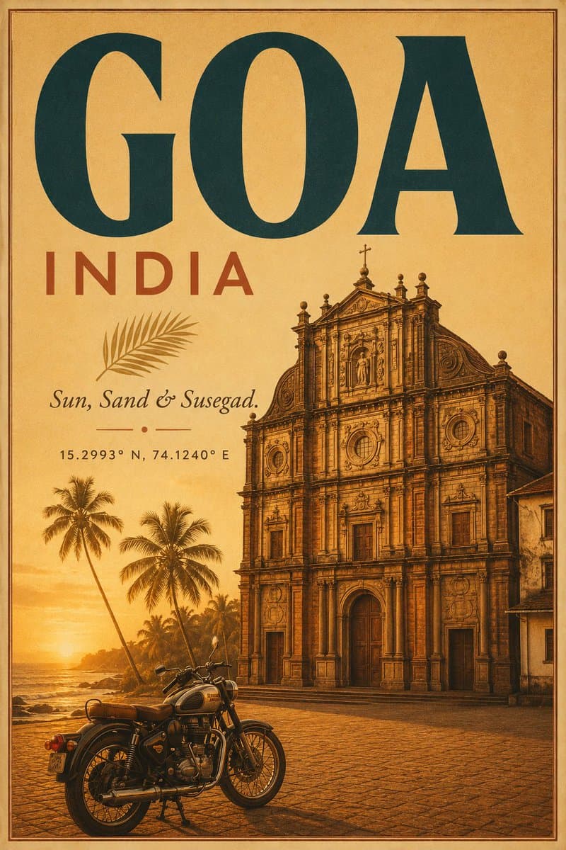 Vintage Goa Travel Poster preview image 1