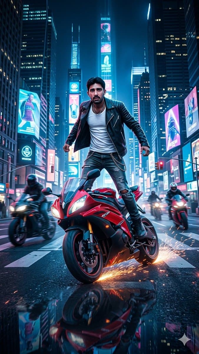 Neon City Superbike Stunt preview image 1