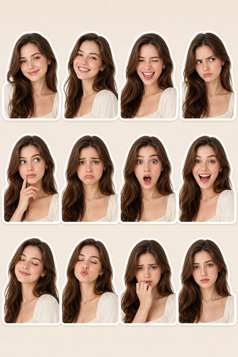 Woman Portrait Sticker Pack preview image 2