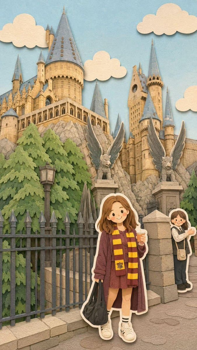 Kawaii Paper-Cut Travel Diorama preview image 2