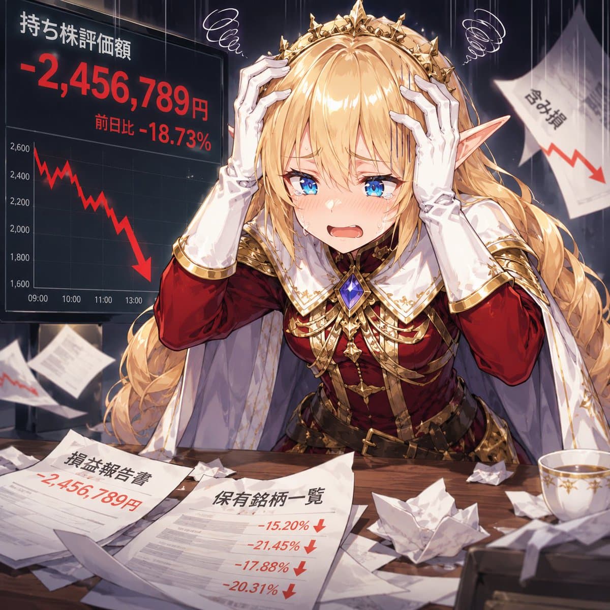 Elf Queen Stock Market Loss Panic preview image 1