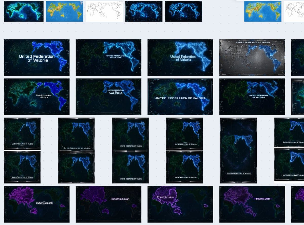 Fictional World Map Attempts Collage preview image 1