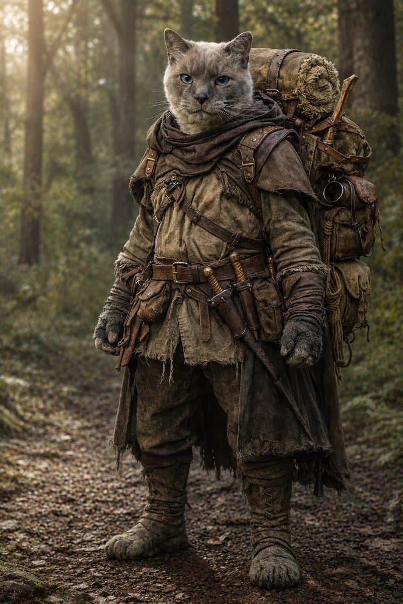 Realistic Cat Ranger in Forest preview image 1
