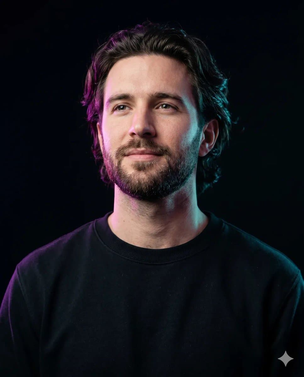 Cinematic Dual-Tone Studio Portrait preview image 2