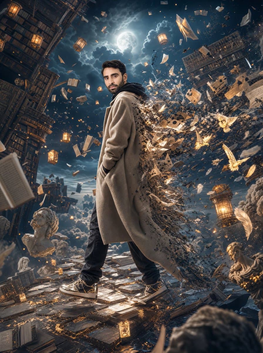 Surreal Floating Library Walker preview image 1