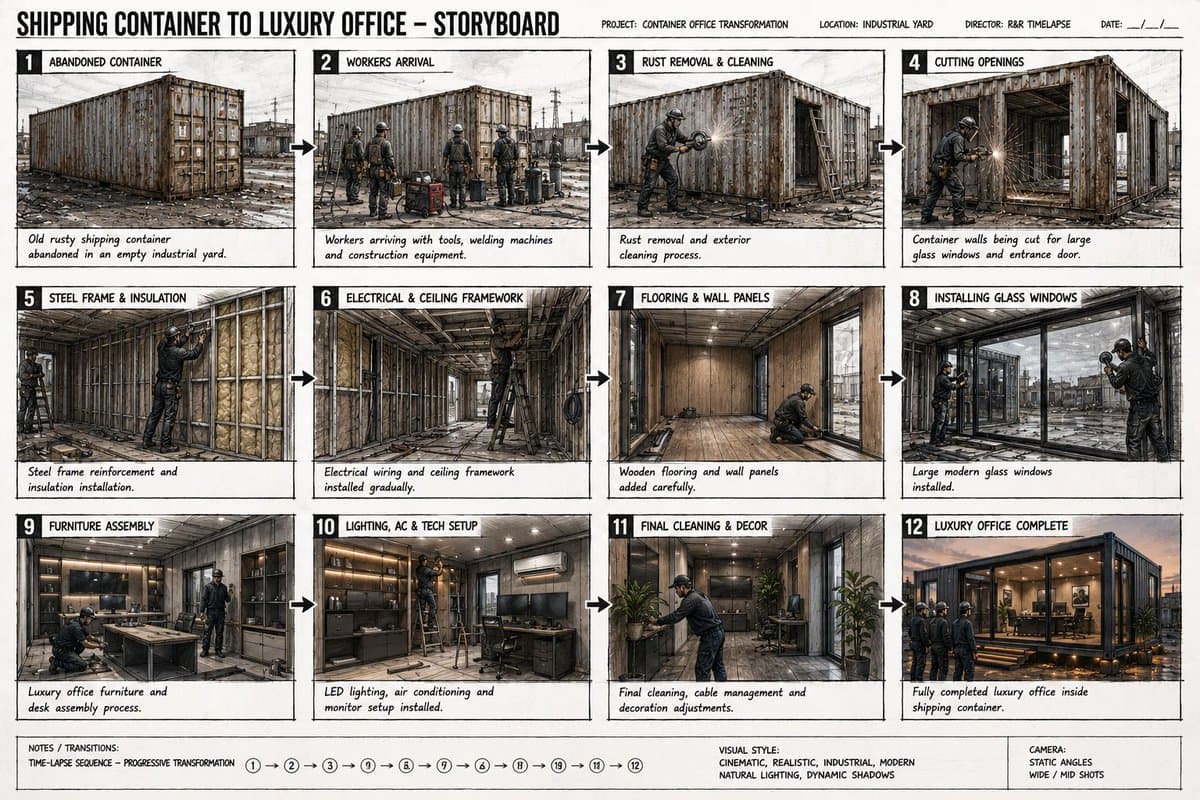 Shipping Container Transformation Storyboard preview image 1