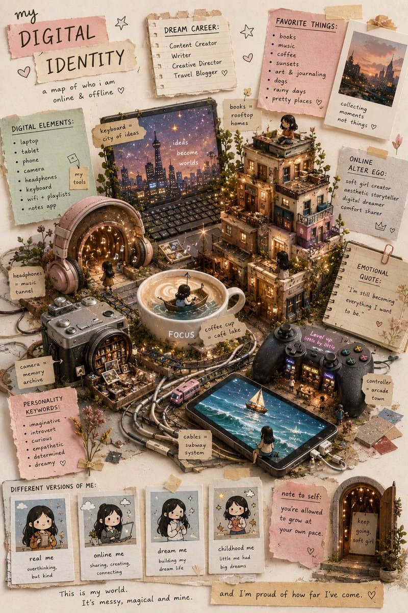 Gen Z Poetic Miniature Collage preview image 1