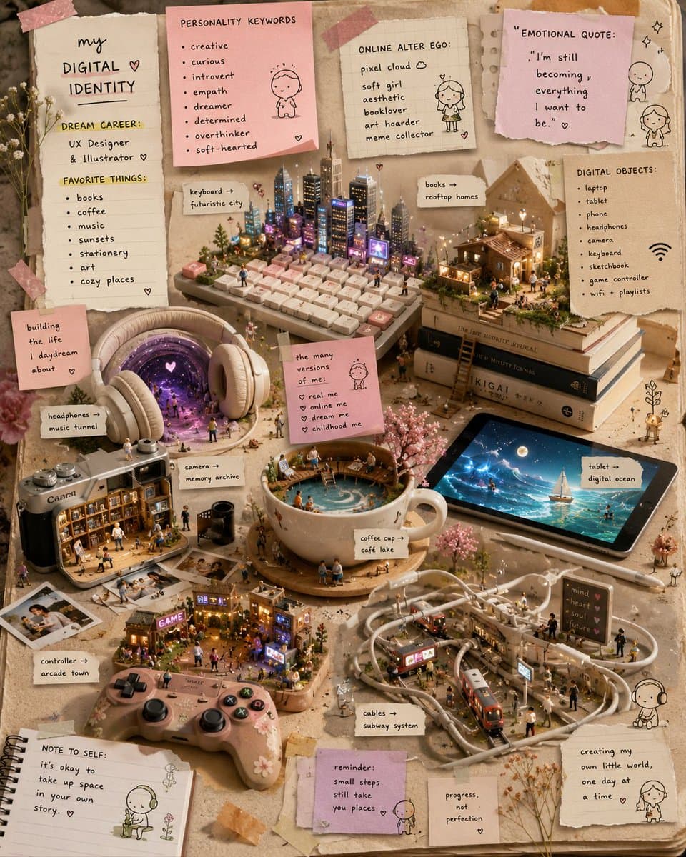 Gen Z Poetic Miniature Collage preview image 2