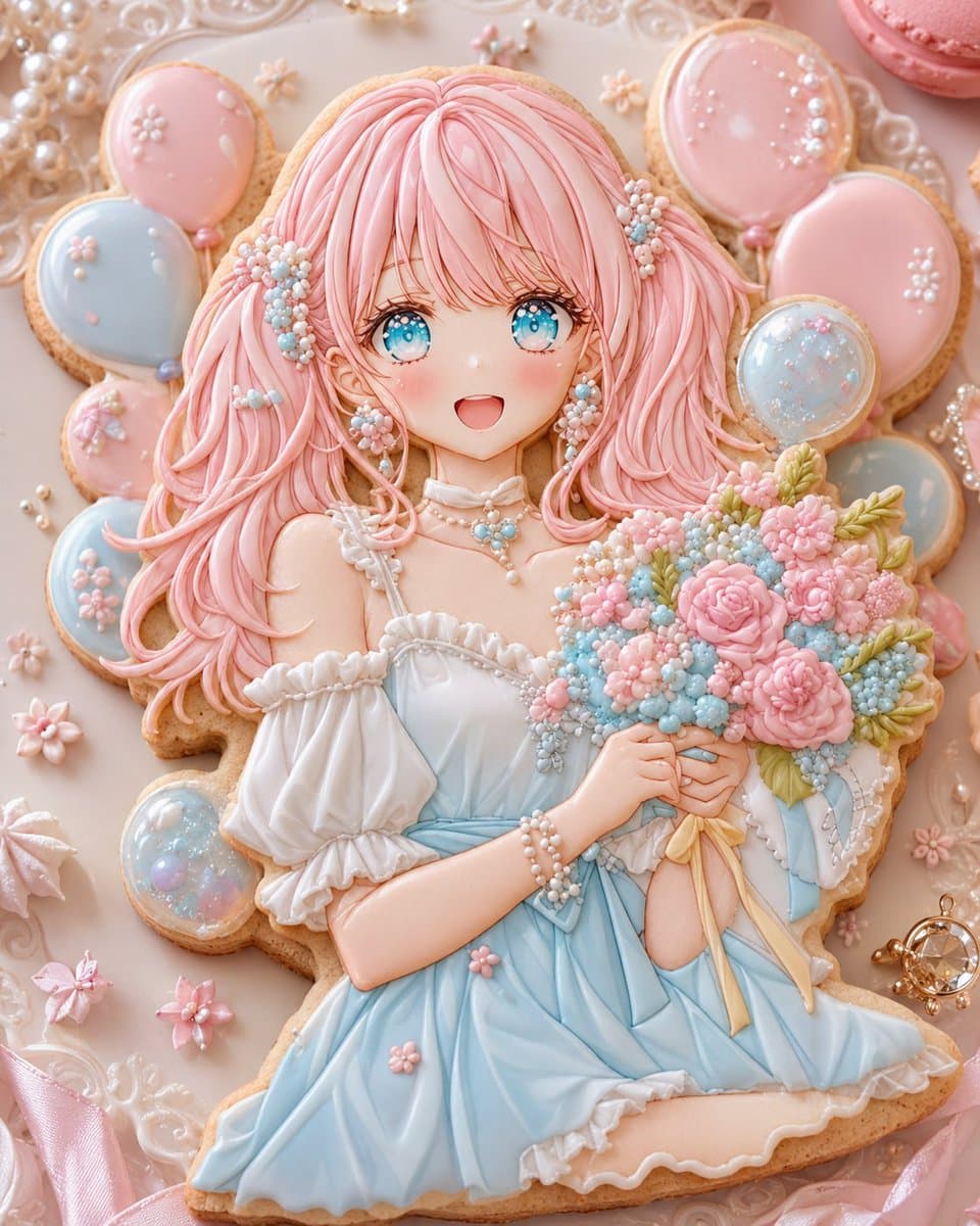 Kawaii Anime Icing Cookie preview image 2