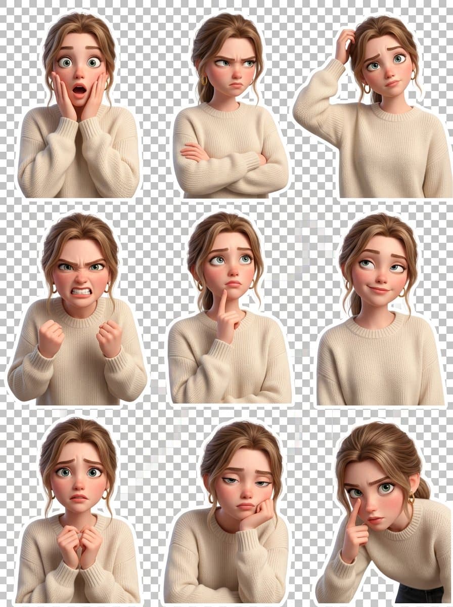 Pixar Style 3D Emoji Sticker Pack preview image 3