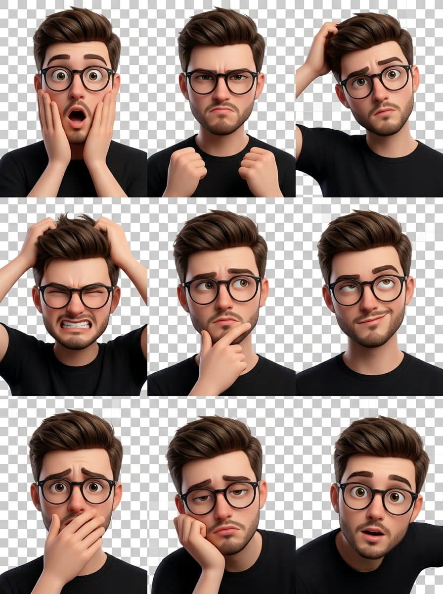 Pixar Style 3D Emoji Sticker Pack preview image 4