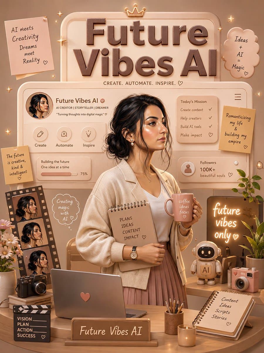 3D Luxury Creator Workspace Poster preview image 1