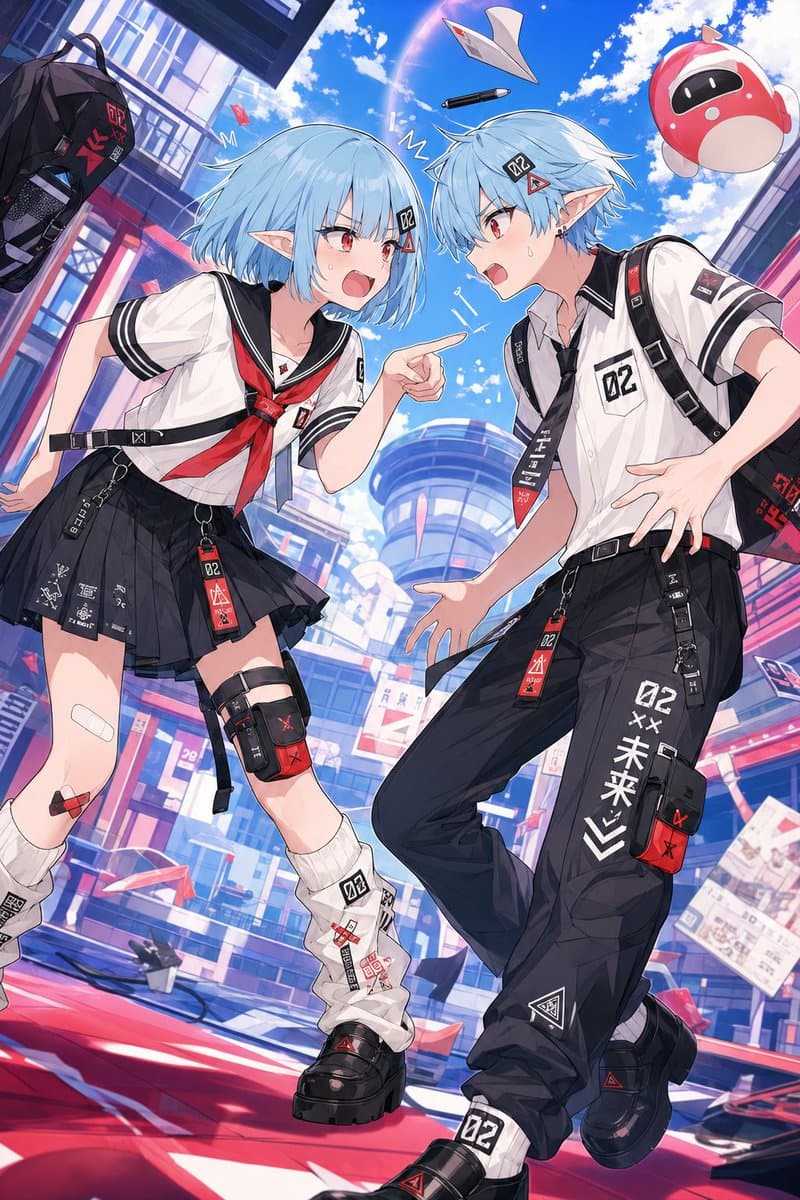 Retro Anime Gender Swap Visual preview image 1