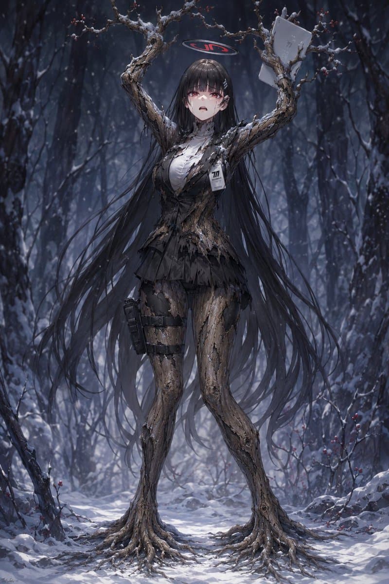 Snow Forest Tree Girl preview image 1