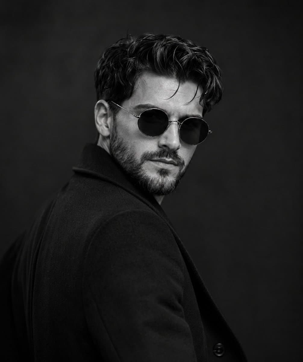 Monochrome Noir Fashion Portrait preview image 1