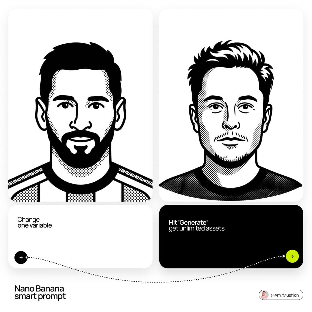 Notion Style Flat Vector Portrait preview image 1
