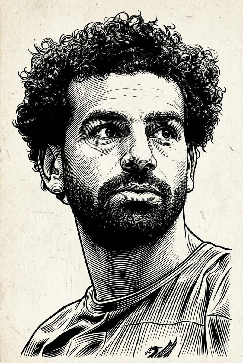 Classic Engraved Portrait Illustration preview image 2