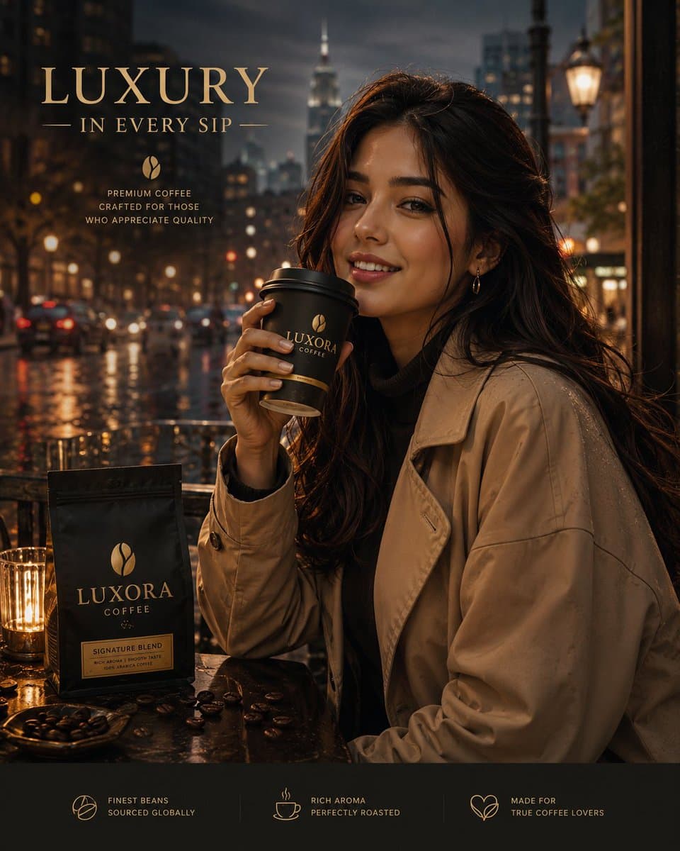 Luxury Coffee Advertisement Portrait preview image 1