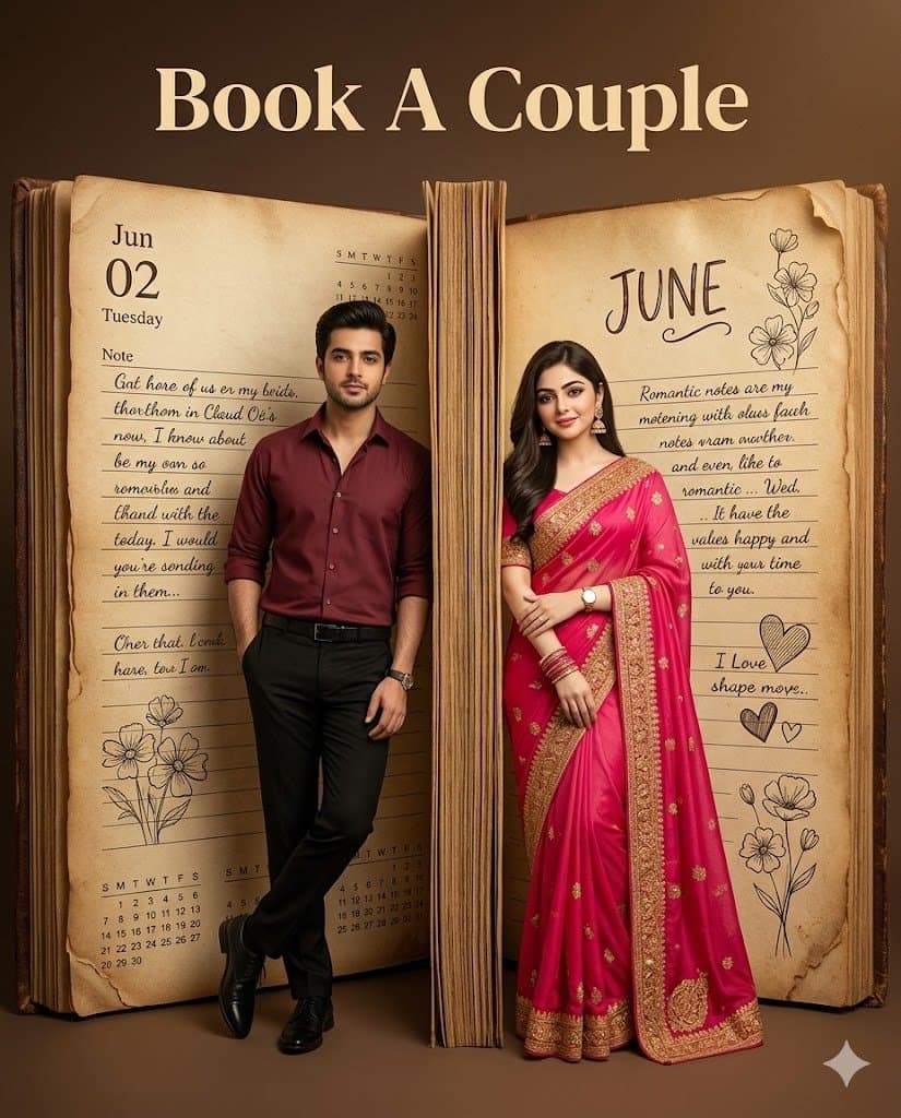 Vintage Diary Couple Concept Poster preview image 1