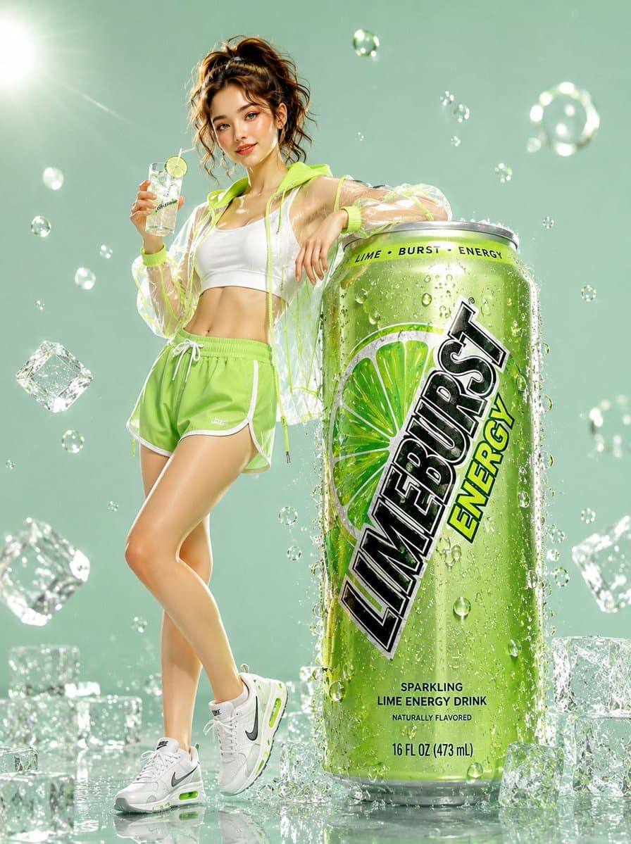 Limeburst Energy Drink Ad Campaign preview image 1