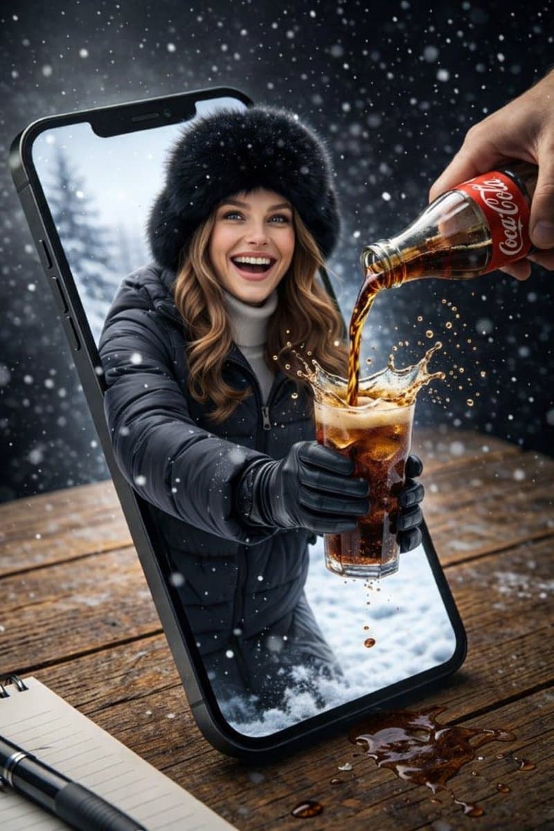 Surreal Pepsi Pour Phone Composite preview image 2