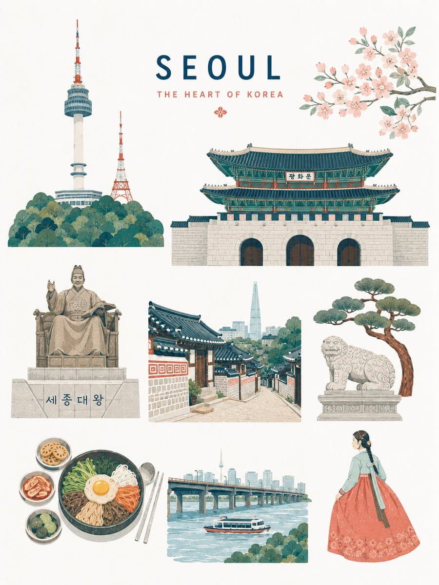 Mid-century Editorial Illustration preview image 2