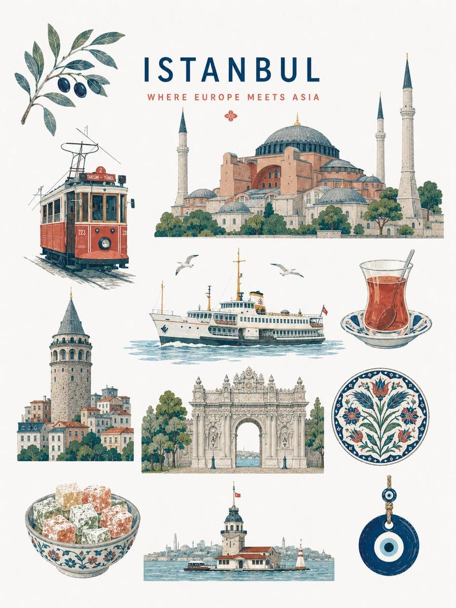 Mid-century Editorial Illustration preview image 3