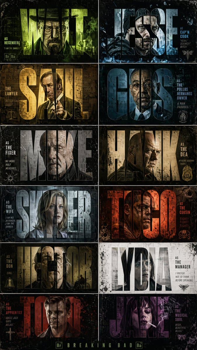 Breaking Bad Cinematic Grid Poster preview image 1