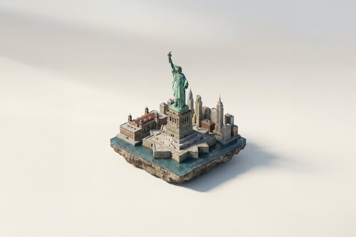 Famous Landmark 3D Miniature preview image 1