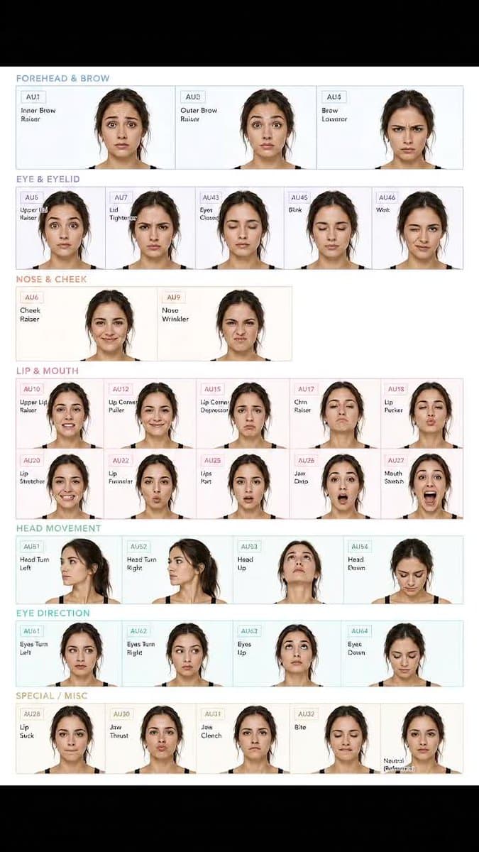 Facial Expression Anatomy Sheet preview image 1