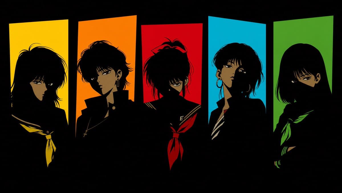 Five 1980s Delinquent Anime Girls preview image 1