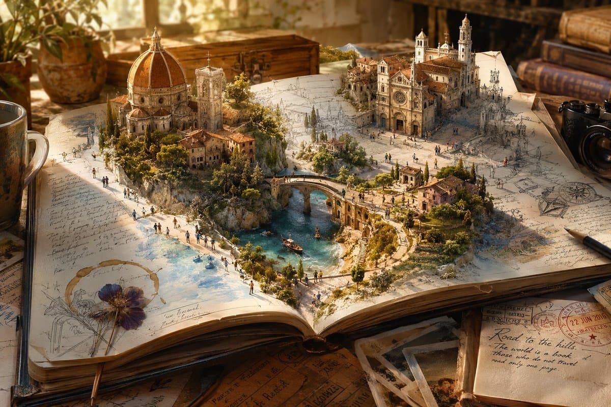3D Notebook World Travel Poster preview image 4