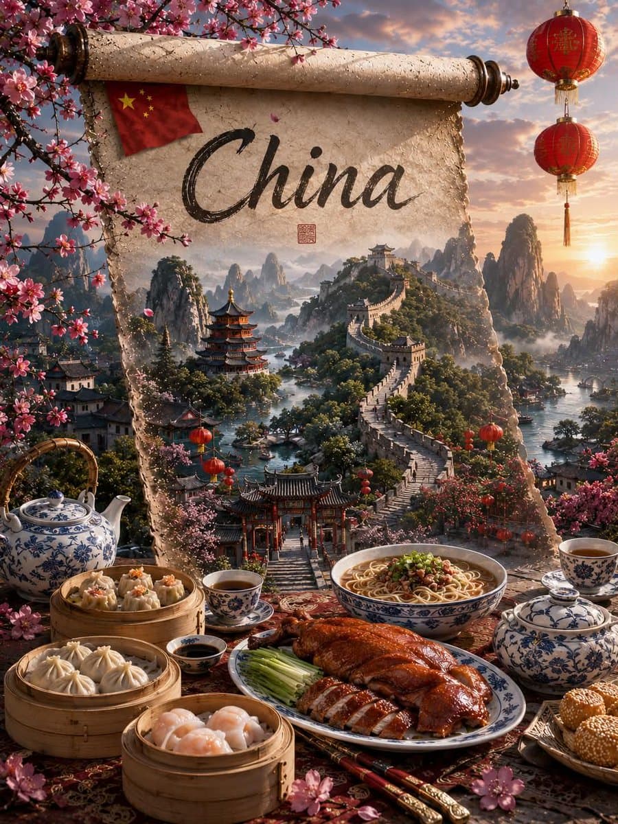 Fantasy Country Travel Poster preview image 4