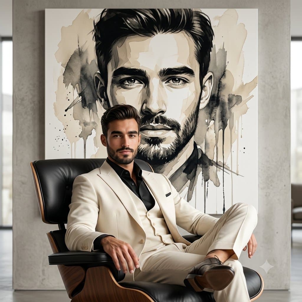 Lounge Suit Cinematic Portrait preview image 1