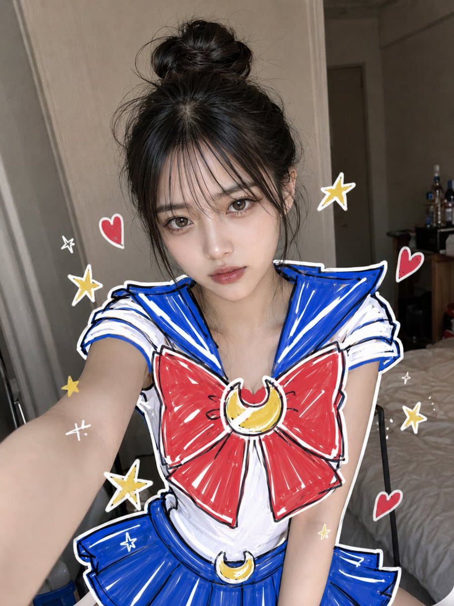 Sailor Moon Doodle Selfie preview image 2