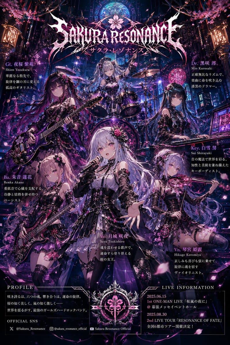 Anime Hard Rock Band Poster preview image 1