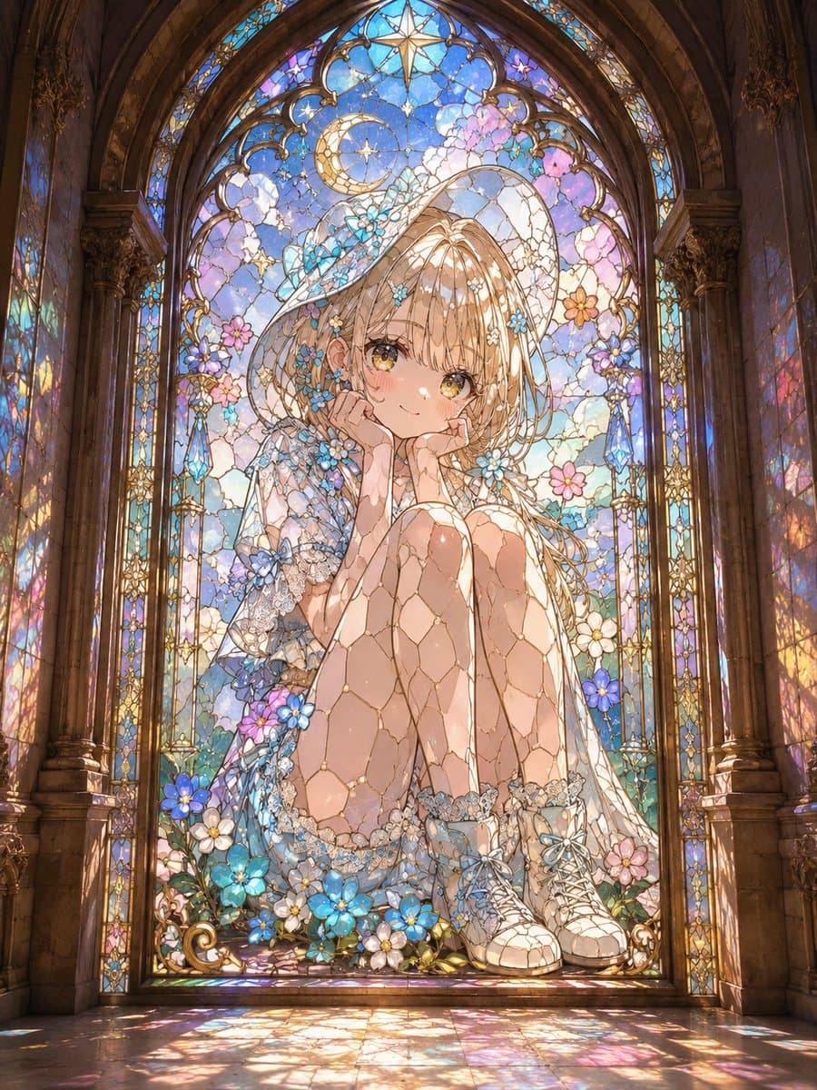 Anime Girl Stained Glass Chapel preview image 3
